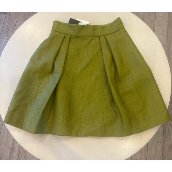 Sportmax Defilé Max Mara $595 Made in Italy Green Pleated Skirt Luxury Size 4 - Picture 2 of 8
